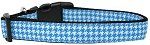 Blue Houndstooth Nylon Dog Collar (Color/Size: Large)