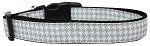 Grey Houndstooth Nylon Dog Collar (Color/Size: Large)