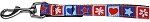 Stars and Hearts Nylon Pet Leash (Color/Size: 1in by 4ft)