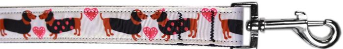 Pink Doxie Love Nylon Pet Leash