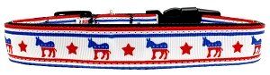 Political Nylon Democrat Dog Collar (Color/Size: Large)