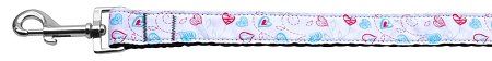 Patriotic Crazy Hearts Nylon Ribbon Pet Leash