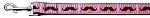 Pink Striped Moustache Ribbon Pet Leash