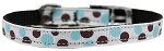 Confetti Dots Nylon Dog Collar (Color/Size: with classic buckle 3/8" Baby Blue Size 10)