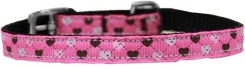 Argyle Hearts Nylon Dog Collar