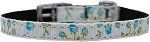 Roses Nylon Dog Collar (Color/Size: with classic buckle 3/8" Blue Size 10)