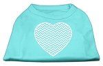 Chevron Heart Screen Print Dog Shirt