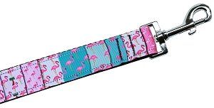 Flamingo Fun Nylon Pet Leash (Color/Size: 1in by 4ft)