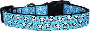Panda Love Nylon Dog Collar (Color/Size: LG)