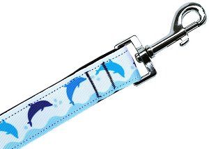 Blue Dolphins Nylon Pet Leash (Color/Size: 1in by 4ft)