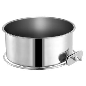 Stainless Steel Dog Hanging Food Bowl (Option: L)