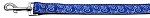 Blue and White Swirly Nylon Ribbon Dog Collars (Color/Size: 1 wide 4ft Leash)