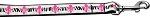 Pink Fleur de Lis Nylon Dog Leash