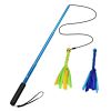 Extendable Dog Flirt Pole with Lure 10.23-26.77in with 2 Replaceable Interactive Tail Toys