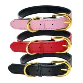 Genuine Leather Dog Collar (colour: purple)
