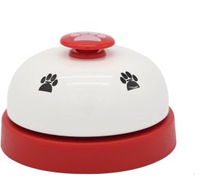 Pet Training Bell Clicker with Non Skid Base, Communication Tool Interactive Device (Color: Red)