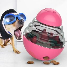 Dog Food Dispenser Training Balls (Color: Pink)