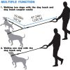 Dual Dog Leash With Reflective Stitching; 2 Leashes With Heavy Duty Metal Clip