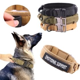 Adjustable Nylon Pet Collar For Medium Large Dogs (Color: Army Green)