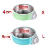 Stainless Steel Bowl Hanging Cage Pets Accessories