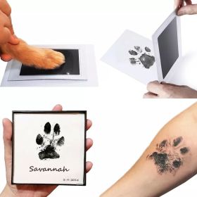 Pet Handprint And Footprint Kit For Dog & Cat (Color: Black)