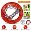 29.5FT Dog Tie Cable with Durable Spring 360° Rotatable Clips PVC Case