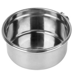 Stainless Steel Dog Hanging Food Bowl (Option: M)
