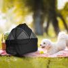 Foldable 4 Wheels Pet Stroller with Removable Liner Storage Basket