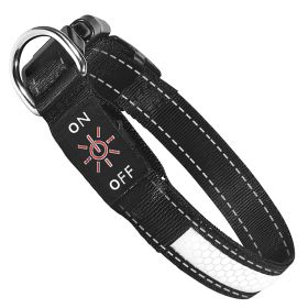 Light Up Dog Collar with 9 Light Colors (Option: L)