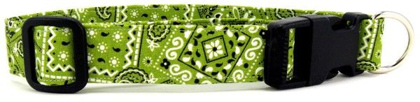 Lime Green Bandana Dog Collar (Option: Large)
