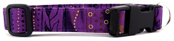 Purple Stripe Batik Dog Collar (Option: X-Large)