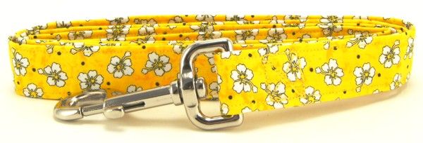 Yellow Hawaiian Flowers Dog Leash (Option: Small)
