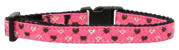 Argyle Hearts Nylon Ribbon Collar