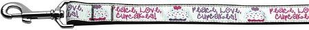 Peace Love Cupcakes Nylon Dog Leash
