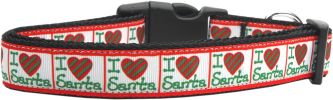 I Heart Santa Nylon Dog Collar
