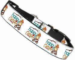 Happy Camper Nylon Dog Collar (Color/Size: LG)