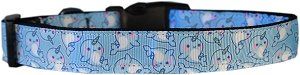 Narwhals Nylon Dog Collar (Color/Size: LG)