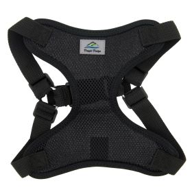 Wrap and Snap Choke Free Dog Harness (Color: Black, size: large)