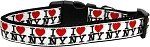 I Heart NY Ribbon Dog Collars (Color/Size: Large)