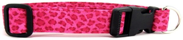 Pink Leopard Spots Dog Collar (Option: X-Small)