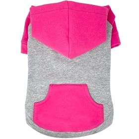 Color Black Hoodie (Color: Pink on Gray, size: medium)
