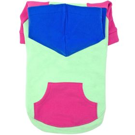 Color Black Hoodie (Color: Pink on Mint, size: medium)