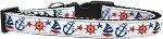 Anchors Away Nylon Ribbon Dog Collar (Color/Size: Medium Narrow)