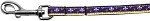 Purple and Yellow Fleur de Lis Nylon Ribbon Pet Leash (Color/Size: 3/8 inch wide 4Ft Lsh)