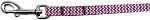 Patriotic Chevrons Nylon Ribbon Pet Leash (Color/Size: 3/8 inch wide 4Ft Lsh)