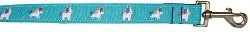 Blue Unicorn Nylon Pet Leash (Color/Size: 1in by 4ft)